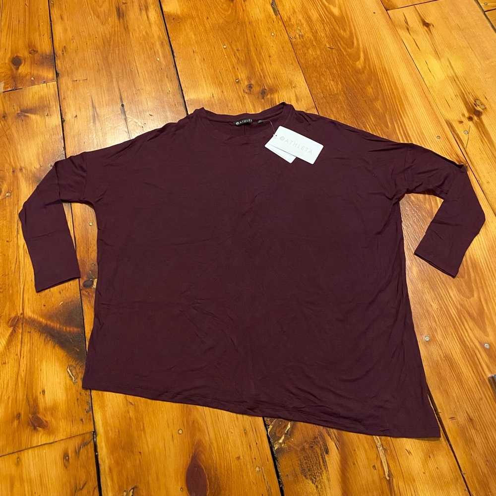 Athleta top, maroon, size XS, NWT